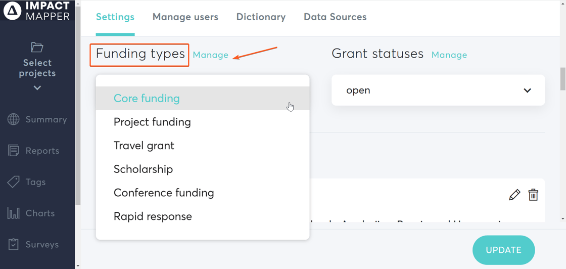 Funding types
