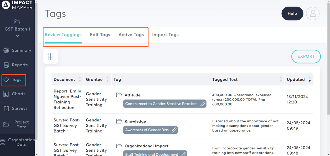 Tags Page
