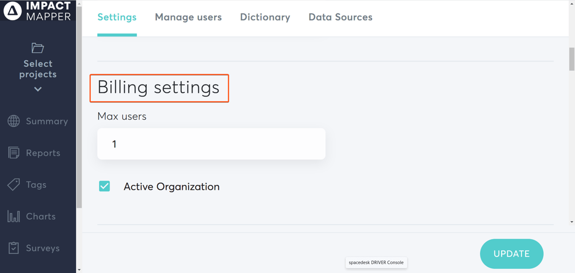 billing settings